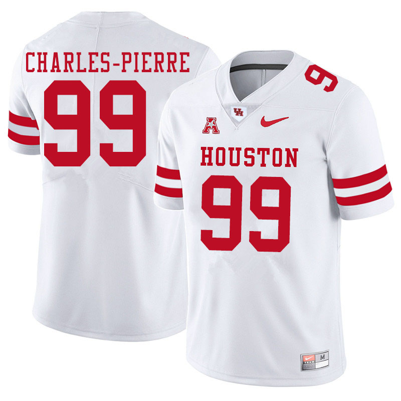 Men #99 Olivier Charles-Pierre Houston Cougars College Football Jerseys Sale-White - Click Image to Close